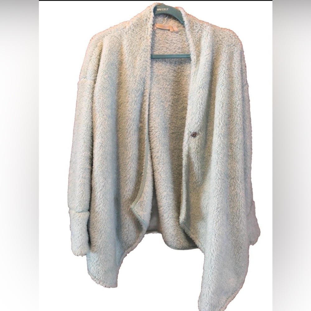 Soft Surroundings Women's Open Front Cardigan - Light Blue Size Small